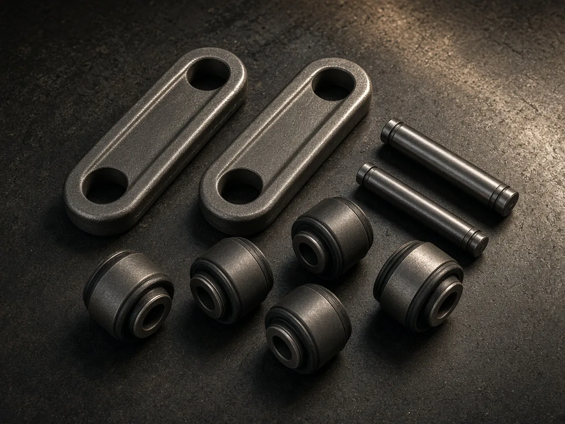 Commercial truck leaf-spring shackle kit
